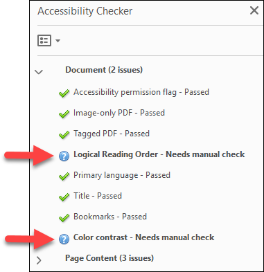 Accessibility Errors